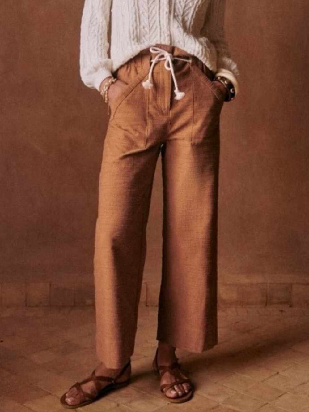 Sezane Jacques Trousers in camel size 8 (40)